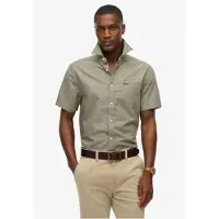Superdry para homem. M4011093A Camisa City Cotton Linen verde (XL), Casual, Algodão, Manga curta