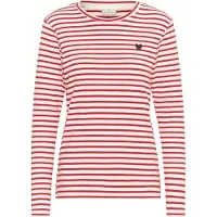 Kaffe Camisa 'KALiddy' castanho / vermelho / branco