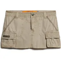 Superdry para mulher. W7210305A Saia Utility Parachute taupe (L), Casual, Algodão