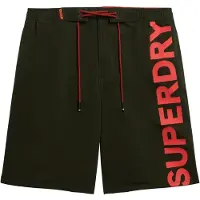 Superdry para homem. M3010238A Fato de banho verde clássico (L), Beachwear, Polister Reciclado, Sustentável