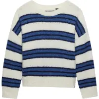 Superdry para mulher. W6110738A Jersey Slouchy Brushed Stripe azul (S), Casual, Tecido