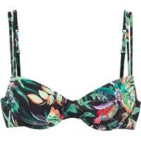 Venice beach Top de biquíni esmeralda / roxo / laranja / preto