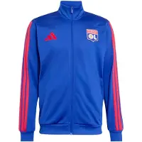 Adidas Casaco de treino 'Olympique Lyon DNA' azul / vermelho