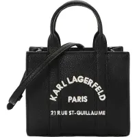 Karl Lagerfeld Malas de tiracolo 'Rue St-Guillaume' preto / branco