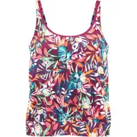 Venice beach Top de tankini esmeralda / vermelho vinho / vermelho claro / branco