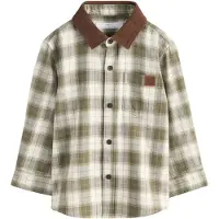 Next Camisa chocolate / verde / verde pastel / branco lã