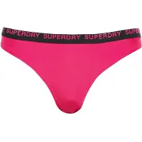 Superdry para mulher. W3010390A Calças de biquíni elásticas com um corte ousado em cor-de-rosa (L), Beachwear, Polister Reciclado, Sustentáv