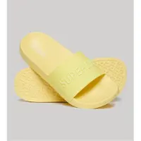 Superdry para mulher. WF310216A Chinelos de dedo vegan com logótipo amarelo (40/41), Plano, Nenhum, Beachwear
