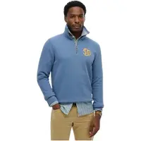 Superdry para homem. M2014475A Sweatshirt Neon Half Zip Track azul (M), Casual, Algodão
