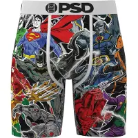 PSD Boxers 'DC Battle' azul / cinzento claro / vermelho sangue / preto