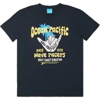 Ocean pacific Camisa 'Shaka' navy / azure / amarelo / offwhite