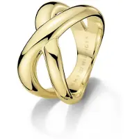 Tommy Hilfiger Casual Core Solid Gold Plated Steel Anello 2700964 - Circuit: 52 mm