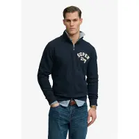 Superdry para homem. M2014478A Moletom Vintage Athletic Half Zip azul (S), Casual, Algodão, Marinho