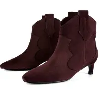 L37 HANDMADE SHOES Botas pelo tornozelo 'TEXAS WIND' borgonha