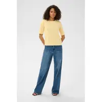 Kaffe Pullover 'KALizza' amarelo pastel / branco