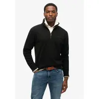 Superdry para homem. M2013750A Camisola com gola Bakers e logótipo Essential preto (XL), Casual, Algodão