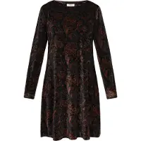 Usha Vestido vermelho escuro / preto