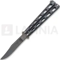 Bear & Son Balisong Damascus Steel