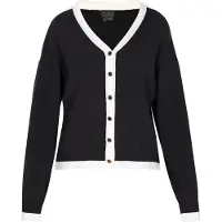 Dreimaster Klassik Casaco de malha navy / branco