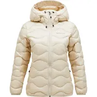 Peak Performance - Casacos acolchoados ski mulher - W Helium Down Hood Jacket Sand Fog para Mulher - Tamanho S