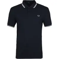 Fred perry para homem. M3600 Polo com duas pontas azul-marinho (XL), Casual, Algodão, Manga curta