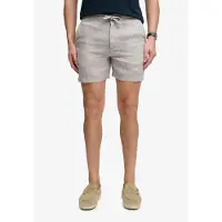 Superdry para homem. M7110520A Calções de linho mercante cinzento (S), Casual, Cinza