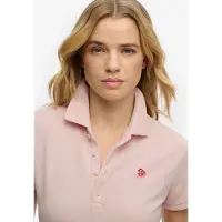 Superdry para mulher. W6012208A Polo Heritage Slim Fit rosa (L), Casual, Algodão, Manga comprida