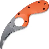 CRKT Faca Bear Claw, faca serrilhada, laranja