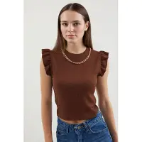 Big Dart Blusa castanho de castanha