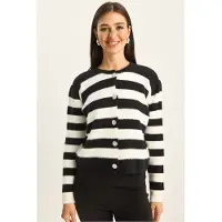 Bianco Lucci Casaco de malha preto / branco
