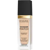 Eveline Cosmetics Wonder Match Base Líquida de Longa Duração Com Ácido Hialurônico Cor 11 Amêndoa 30 Ml