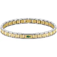 Lacoste Pulseira 'METROPOLE EDGE' ouro / prata