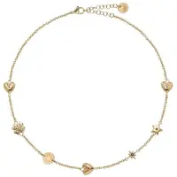 Liu Jo Gold-plated da donna Collana con crystals Icones LJ3176