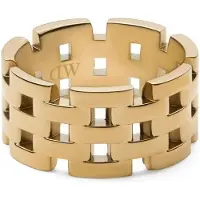 Daniel Wellington Anello In Acciaio Placcato Oro 5-Link Dw0040100 Circuito 56 Mm — Anello
