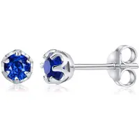 Silvego Silver Orecchini con real blue Topaz JJJ1032DBS