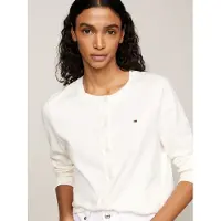 Tommy Hilfiger Casaco de malha 'Fine' branco