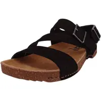Art unisex. 109997010003_001 Sandálias de couro 0999 I Breathe preto (36), Plano, Fivela, Casual