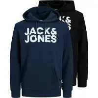 Jack & Jones Sweatshirt 'JJECorp' navy / preto / branco