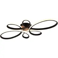 TRIO Candeeiro de teto Fly LED, preto mate, 3.000 K, 83 cm x 45 cm