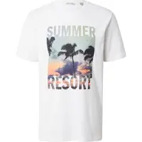Only & Sons Camisa 'ONSMAGDY' azul fumado / laranja claro / preto / branco