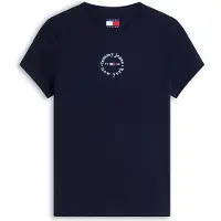Tommy Hilfiger Camisa 'Logo Slim' navy / vermelho / branco