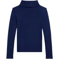 Ralph Lauren para menina. 312850670012 Jersey canelado de modal e algodão marinho (6años= 117/123cm), Casual, Manga comprida, moda infa