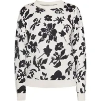 Usha Pullover preto / branco lã