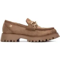Xti para mulher. 14445901-BEIGE Mocassins 144459 castanho (37), Marrom, Plano, Nenhum, Casual