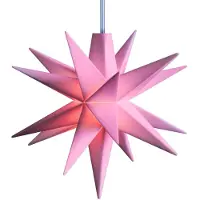 Sterntaler Estrela LED , rosa, Ø 8 cm, 18 pontas, IP44, pilha