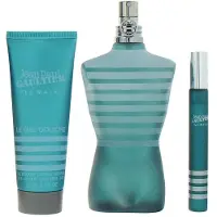 Jean Paul Gaultier Conjunto : Le Male Eau de Toilette para homem 125 ml + Le Male Eau de Toilette para homem 10 ml + Le Male Gel de duche de limpeza pa