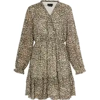 Faina Vestido de verão bege / amarelo / preto / prata