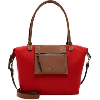 Tamaris Shopper 'Fabrizia' castanho / vermelho