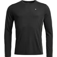 Ortovox - Primeiras camadas - 185 Rock'N'Wool LS M Black Raven para Homem - Tamanho L - Preto
