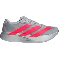 Adidas Sapatilha de corrida 'Adizero EVO SL' cinzento / vermelho néon / prata